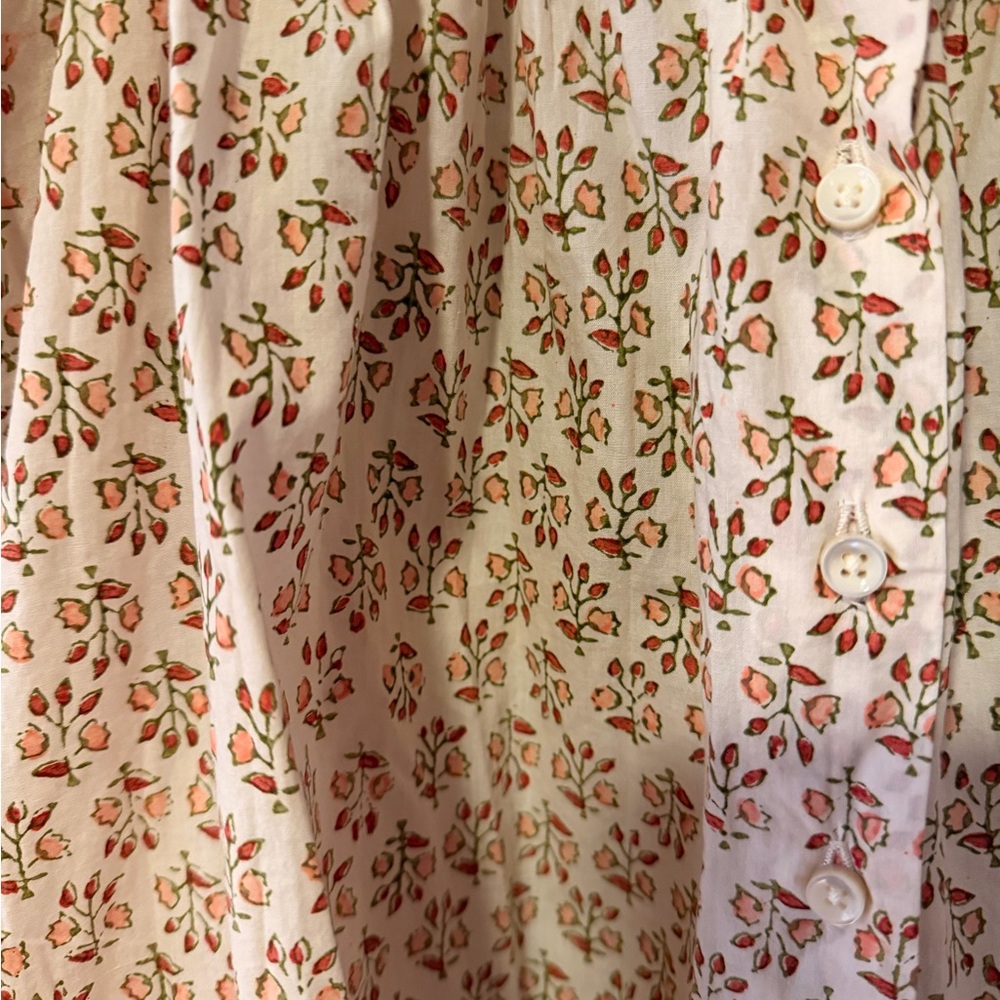 Floral Doen Puff Sleeve Blouse - Picture 2 of 4